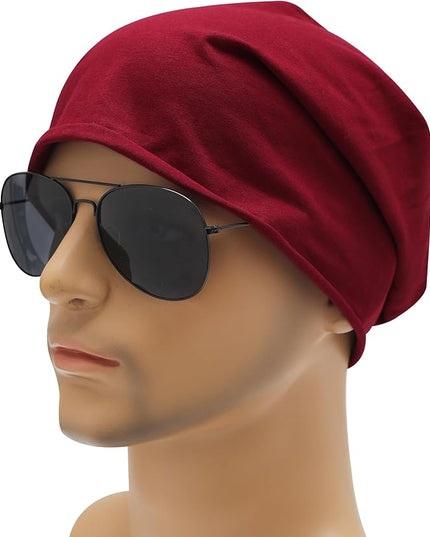 ZLYC Cotton Thin Slouchy Beanie Hat for Men Women Fashion Soft Stretch Knit Skull Cap