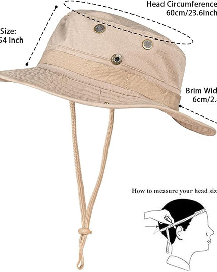Sun Hats for Men Women Boonie Hat UPF 50+ Bucket Hat Wide Brim UV Protection Fishing Hiking Safari Outdoor Hats