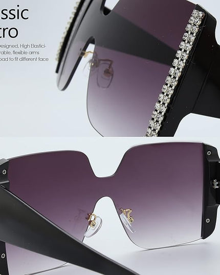 The Fresh Women's Oversized Square Jackie O Cat Eye Hybrid Butterfly Fashion Sunglasses - Exquisite Packaging