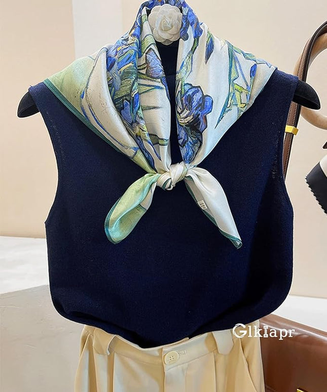 Satin Bandana Headscarf for Women Silky Hair Scarves for Fashion Lightweight