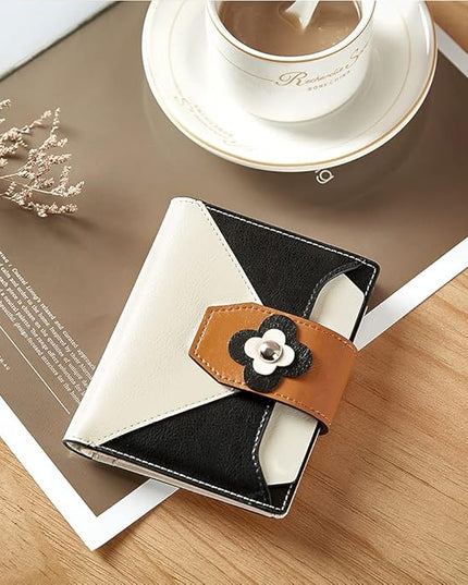 BOSTANTEN Women Leather Wallet RFID Blocking Small Bifold Zipper Pocket Wallet Card Case Purse with ID Window