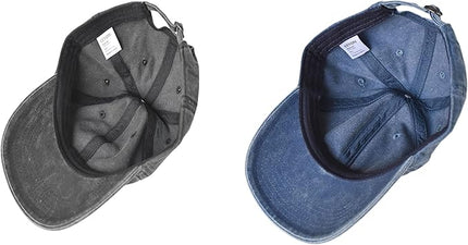 YEANIY Vintage Washed Cotton Plain Baseball Caps Adjustable Unstructured Soft Blank Casual Dad Ball Hats for Men Women