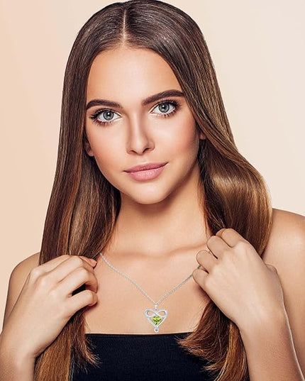 925 Sterling Silver Infinity Necklace - Exquisite Silver Jewelry for Women, Love Heart Necklace for Birthday, Anniversary, Valentine’s Day - Ideal Gift for Girlfriend, Wife, Mom, or Her