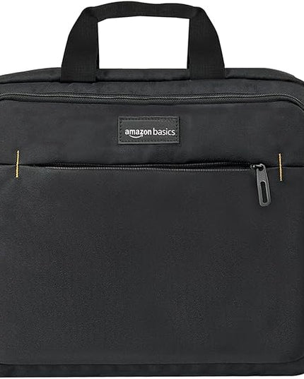 Amazon Basics Laptop Carrying Case with Shoulder Strap and Handle, Large Capacity, 15.6 in, Black (Pack of 6)