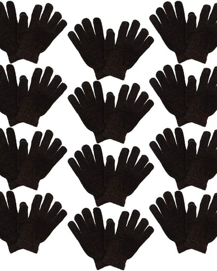Motique Accessories Set of 12 Warm Knit Gloves Unisex Lots of Styles