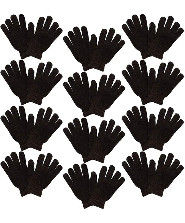Motique Accessories Set of 12 Warm Knit Gloves Unisex Lots of Styles