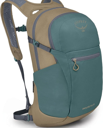 Osprey Daylite Plus Commuter Backpack - Lightweight, Everyday Pack with Laptop Sleeve and Water Bottle Pockets - Ideal for Work, School, and Travel with Versatile Storage, Cascade Blue/Latte Brown