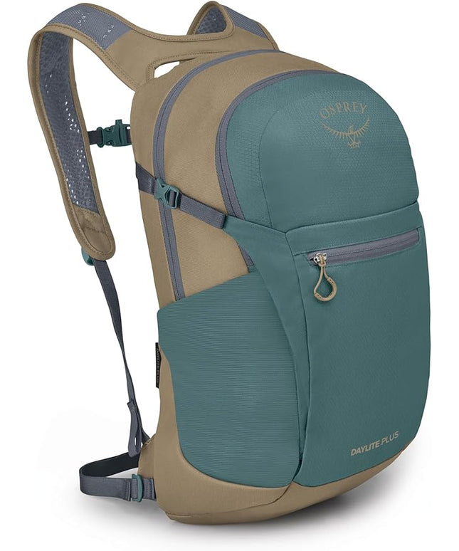 Osprey Daylite Plus Commuter Backpack - Lightweight, Everyday Pack with Laptop Sleeve and Water Bottle Pockets - Ideal for Work, School, and Travel with Versatile Storage, Cascade Blue/Latte Brown