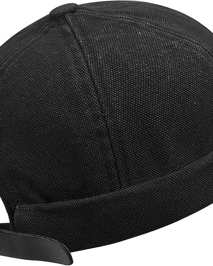 Croogo Denim Docker Hat Fashion Brimless Beanie Hat Retro Worker Skull Cap Rolled Cuff Sailor Cap Hip Hop Dancing Watch Cap