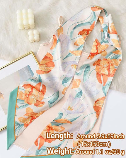 Dailyacc Hair Scarf for Women Fashion Silky Satin Headscarf Wrap Breathable Lightweight Neck Scarves For Handbag