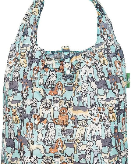 ECO CHIC Foldable Reusable Grocery Bags - Lightweight, Recycled & Reusable Shopping Bag - Waterproof Packable Tote