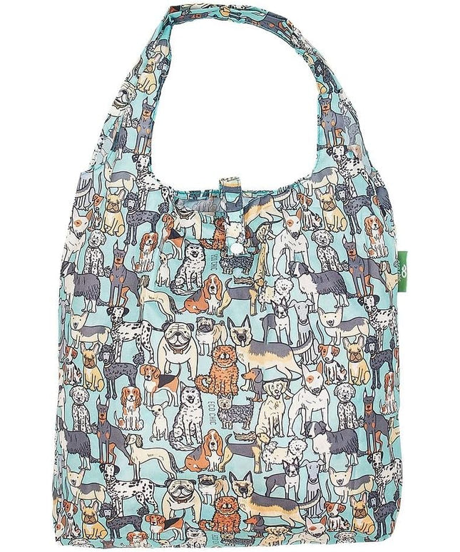 ECO CHIC Foldable Reusable Grocery Bags - Lightweight, Recycled & Reusable Shopping Bag - Waterproof Packable Tote