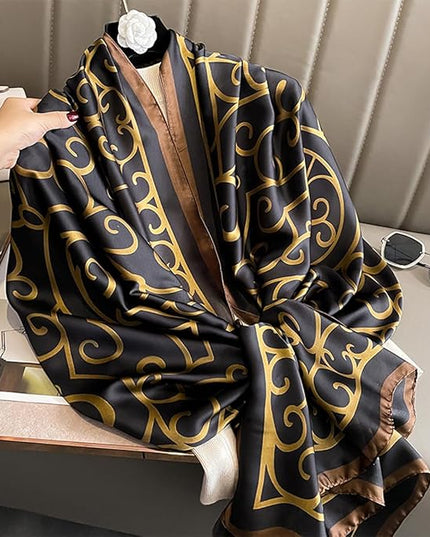 Fashion Scarves Scarf 100% Silk Feeling Scarf Silk Like Scarves Long Lightweight Sunscreen Shawls for Women