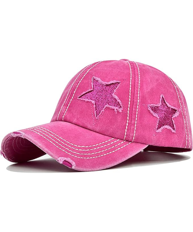 YeeHeen Ponytail Baseball Cap for Women High Messy Bun Caps Washed Cotton Hats