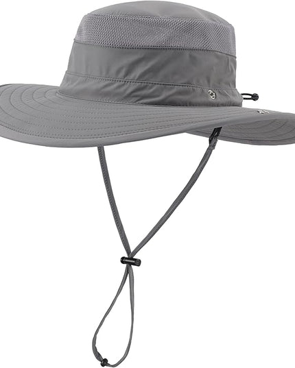 Connectyle Sun Hat for Men Women Breathable UPF 50+ Safari Hat for Fishing Hiking Gardening Adjustable Wide Brim Bucket Hats