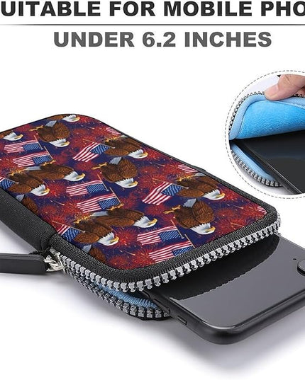 Unisex Small Crossbody Bags, Women Men Portable Adjustable Crossbody Phone Wallet Pouch