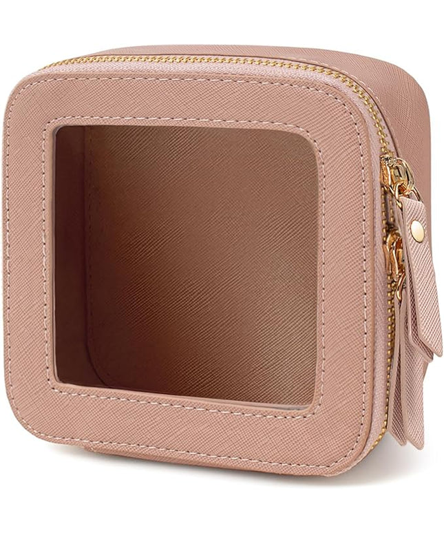 Travel Clear Makeup Bag Set, TSA Approved Cosmetic Bag Case with Zipper Portable Makeup Pouch Toiletry Bag Traveling Cosmetic Organizer Storage Bag Car Organizer Car Essentials