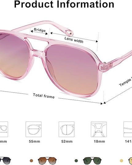 SOJOS Retro Polarized Aviator Sunglasses Womens Mens Classic 70s 80s Vintage Trendy Square Aviators SJ2174