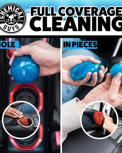 Chemical Guys Sticky Icky Car Cleaning Gel, Green Apple & Sweet Strawberry Scent - Detailing Kit, Car Dust Crevice Cleaner, Slime Auto Air Vent, Cleaning Putty For Keyboard Cleaner (2 Pack) - CJK1002