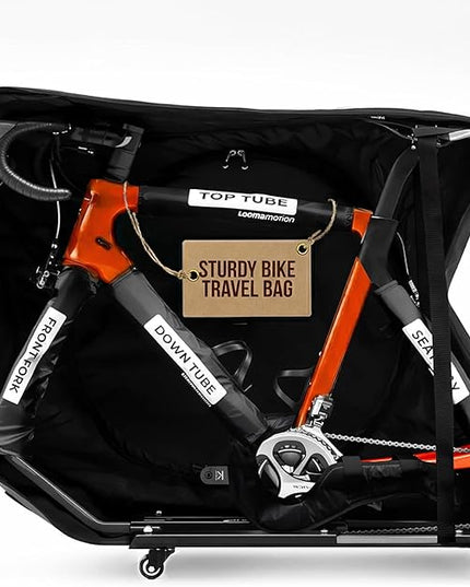 Bike Travel Bag Airplane – Box for Air Travel | Durable Bike Cases with Full Protection | Fits Road & TT Bikes with Wheels, Safe Case for Flying