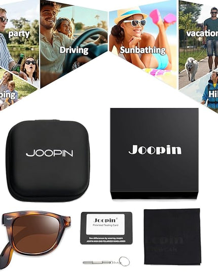 Joopin Square Sunglasses Polarized UV Protection Trendy Designer Sun Glasses Men Women