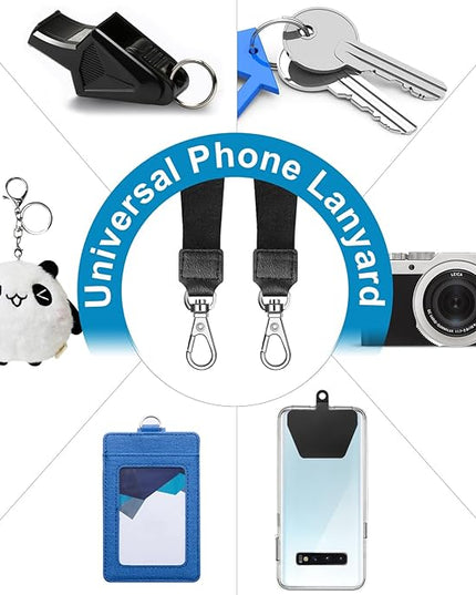 SHANSHUI Phone Lanyard, Neck Wrist Nylon Cell Phone Lanyard, 1 Pcs Tether Pads Compatible with iPhone & All Smartphones in Full Cover Cases