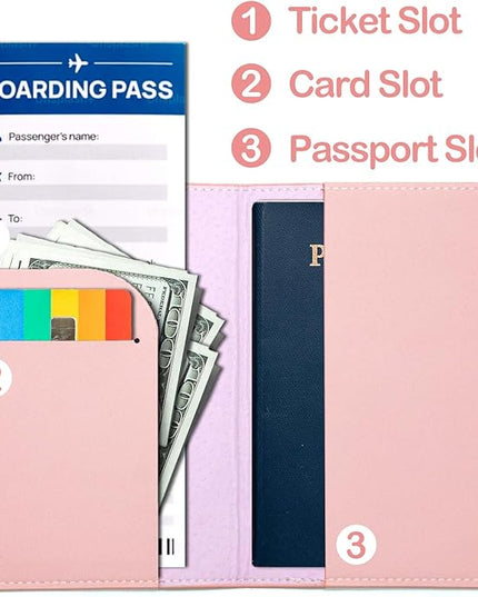 Sizobi Leather Passport Holder Covers Case, Passport Holder for Travel Women, International Travel Must Haves Travel Accessories for Women Men, Cruise Ship Essentials, Passport Book Travel Gifts