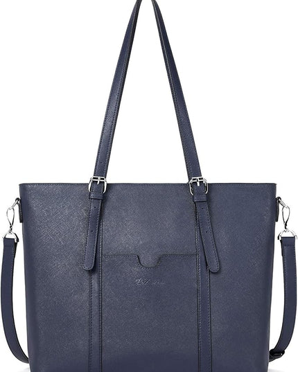 BOSTANTEN Leather Laptop Bag Work Tote for Women Shoulder Handbag Briefcase 15.6 inch Satchel Computer Bag