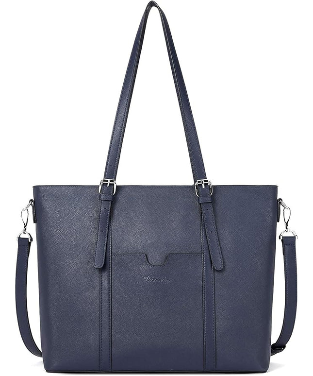 BOSTANTEN Leather Laptop Bag Work Tote for Women Shoulder Handbag Briefcase 15.6 inch Satchel Computer Bag