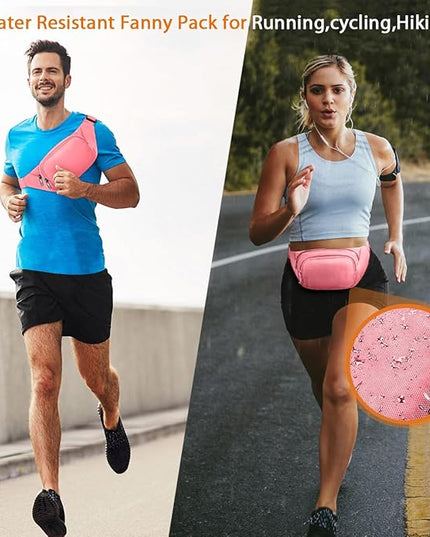 Large Fanny Pack for Women Men - Syican Waist bag with 3-Zipper Pockets, Gifts for Enjoy Sports Traveling Workout Casual Hands-Free crossbody bags Fits MAX 7.9'' iPad & 6.6'' Phone