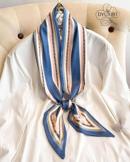 Head Scarf Purse Handle Neck Satin Hair Scarfs For Bag Lightweight Silky Long Thin Women's Fashion Scarves 59 * 5.9”