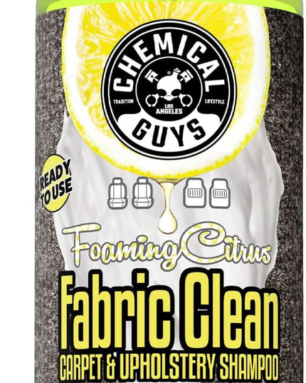Chemical Guys Foaming Citrus Fabric Clean Carpet & Upholstery Cleaner, Ready to Use, Sprayable (for Carpets, Seats & Floor Mats), Safe for Cars, Home, Office, & More, 32 fl oz, Citrus Scent