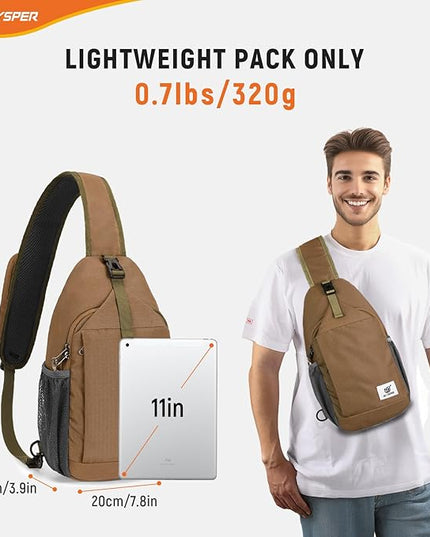 SKYSPER Sling Bag RFID Cross Body Bag Recycled Crossbody Backpack Travel Daypack