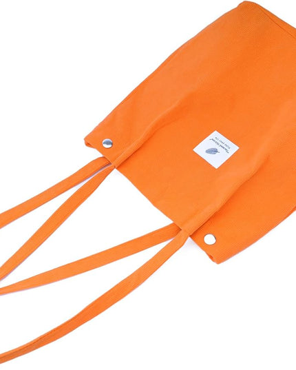 Corduroy Tote Bag Cute Tote Bags for Women Shoulder Bag with Inner Pocket for Work Beach Travel and Shopping Grocery