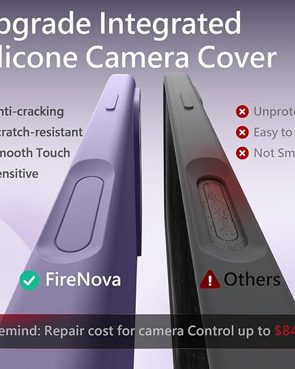 FireNova Magnetic for iPhone 17 Pro Case, Compatible with MagSafe, [Integrated Silicone Camera Control Button] [Camera Protection] Anti-Scratch Microfiber Lining Phone Case, 6.3", Clove Purple