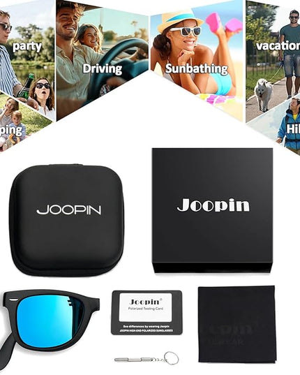 Joopin Square Sunglasses Polarized UV Protection Trendy Designer Sun Glasses Men Women