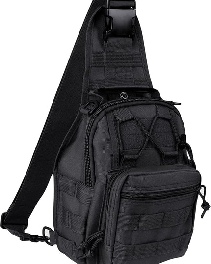 Qcute Tactical Backpack, Waterproof Military Cross-body Molle Sling Shoulder Backpack Chest Bag for Outdoor Every Day Carry
