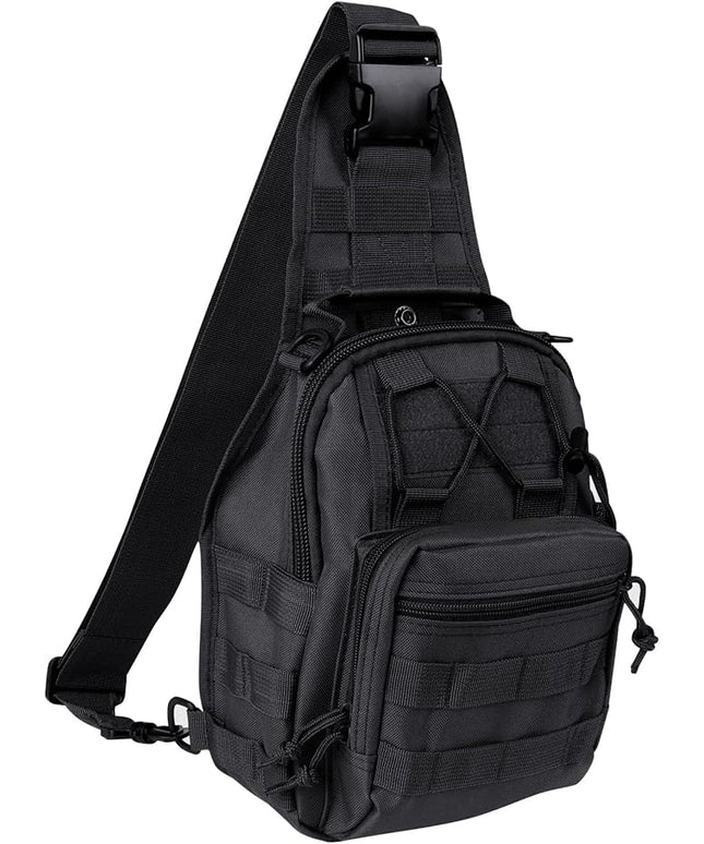 Qcute Tactical Backpack, Waterproof Military Cross-body Molle Sling Shoulder Backpack Chest Bag for Outdoor Every Day Carry