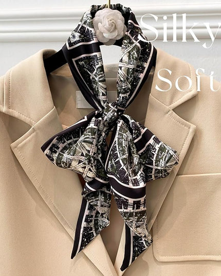 Dailyacc Hair Scarf for Women Fashion Silky Satin Headscarf Wrap Breathable Lightweight Neck Scarves For Handbag