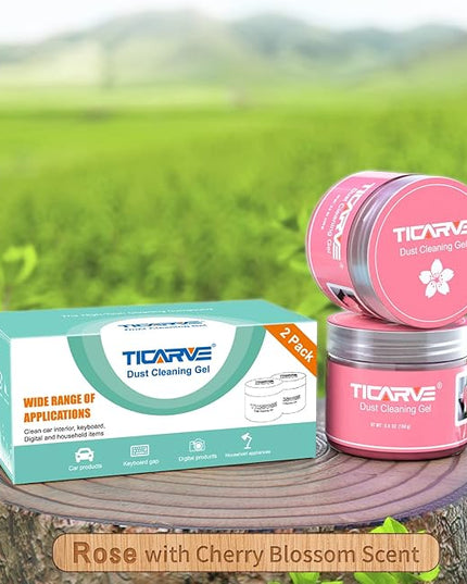 TICARVE 2Pack Cleaning Gel Car Putty Car Clean Putty Gel Auto Tools Car Interior Cleaner Car Cleaner Car Cleaning Slime Car Assecories Keyboard Cleaner Rose (320g/11.2oz)