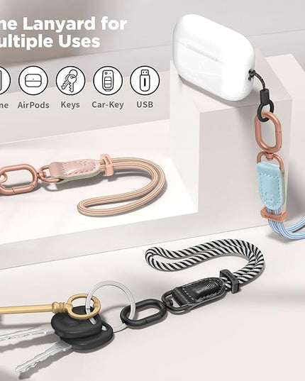SURPHY Phone Wrist Strap, Keychain Wristlet, Phone Strap Charm with Tether Tab, Cellphone Lanyard Wrist, Key Chain for Women