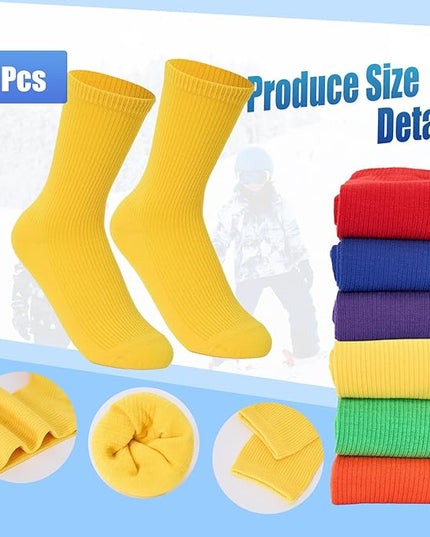 Hillban Winter Beanie Hat Gloves Set with Warm Socks Bulk, Homeless Knitted Beanie Cap Thick Thermal Winter Gloves Socks Pack