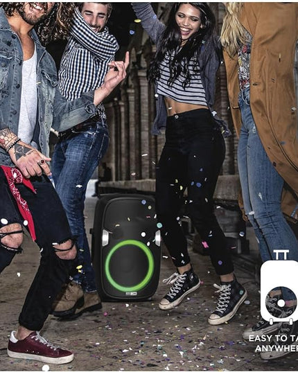 Altec Lansing SoundRover 75 Wireless Speaker 75W Bluetooth Speaker with a Long Lasting 10 Hour Battery, 50 Foot Range, Multi LED Party Modes, True Wireless Pairing, Bonus Microphone