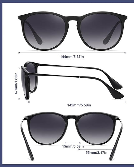 WOWSUN Retro Polarized Sunglasses Womens 2026 Trendy Round Classic Glasses