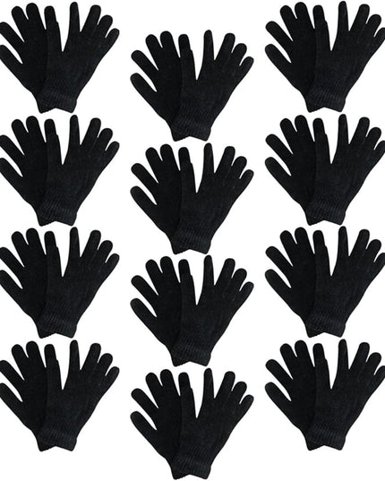 Motique Accessories Set of 12 Warm Knit Gloves Unisex Lots of Styles