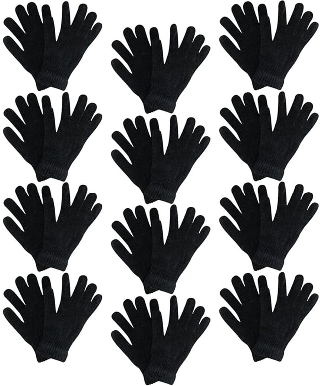 Motique Accessories Set of 12 Warm Knit Gloves Unisex Lots of Styles