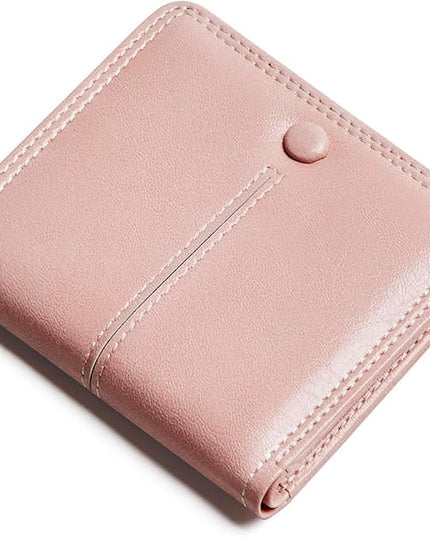 TFKGS Slim Wallet for Women rfid wallet women Small wallets woman Thin Credit Card Holder for womens wallet Vegan Leather Bifold Compact Pocket Ladies Mini Purse Blocking Pink