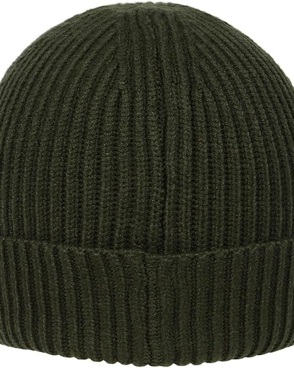 Zylioo Oversize Beanie Hats, XXL Big Size Ribbed Knit Cuffed Winter Hat for Cold Weather, Warm Skull Watch Cap
