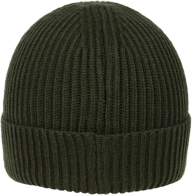 Zylioo Oversize Beanie Hats, XXL Big Size Ribbed Knit Cuffed Winter Hat for Cold Weather, Warm Skull Watch Cap