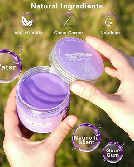 TICARVE Cleaning Gel for Car Detailing Car Vent Cleaner Cleaning Putty Gel Auto Car Interior Cleaner Dust Cleaning Mud for Cars and Keyboard Cleaner Cleaning Slime Purple